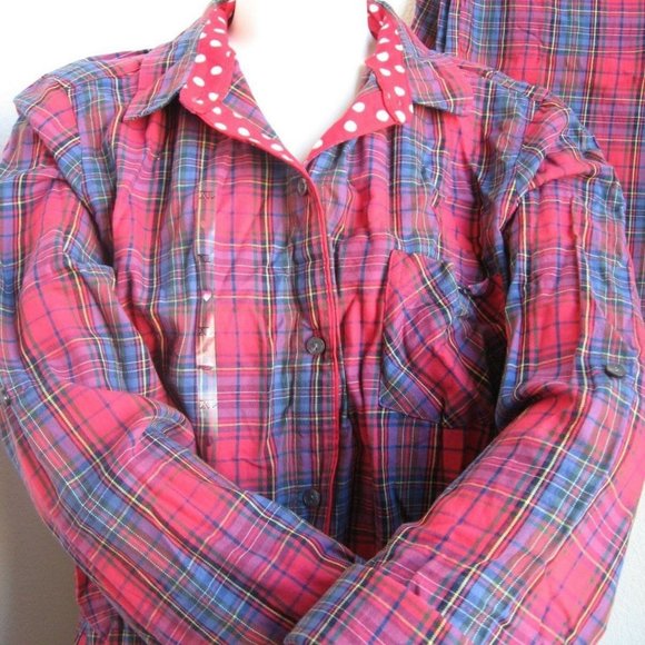VICTORIA'S SECRET Flannel Pajama PJ's 3 pc XL NEW - Picture 4 of 5